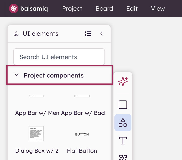 Reusable components in Balsamiq