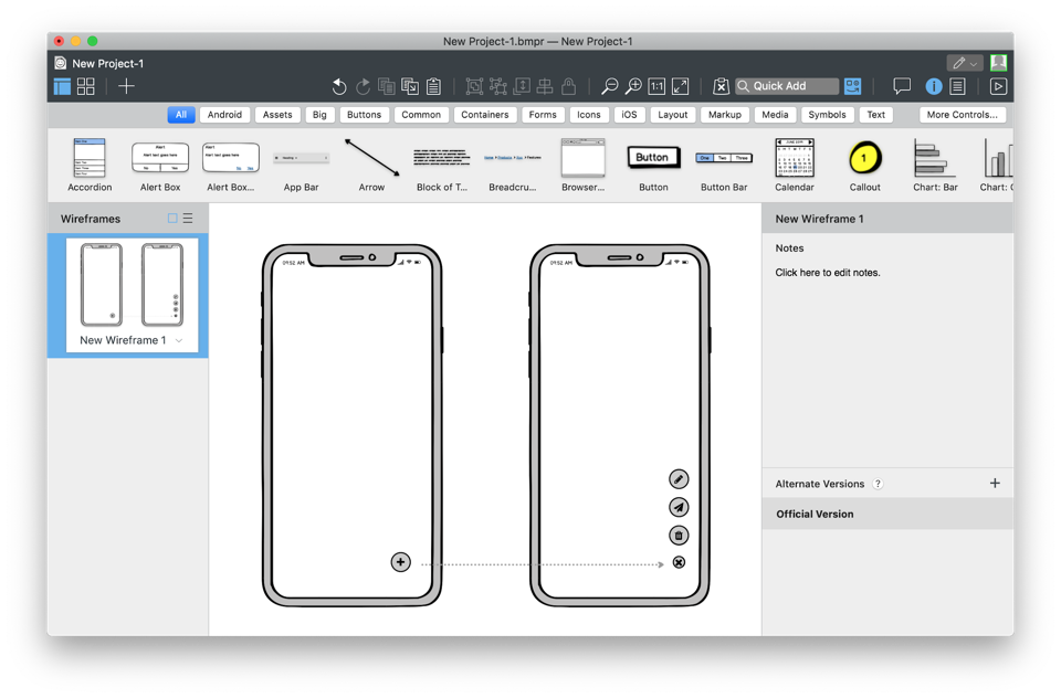 Connecting two screens using an arrow Connecting two screens using an arrow