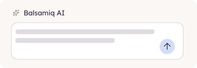 The Balsamiq AI chat input