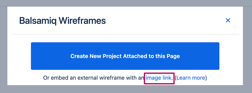 Use an image link in Confluence to embed a live-updating Balsamiq board on a page